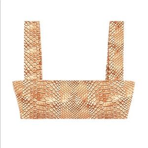 WeWoreWhat snakeskin bandeau bra top